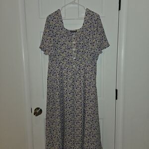 BloomChic Lavender/Yelllow Floral Maxi Dress